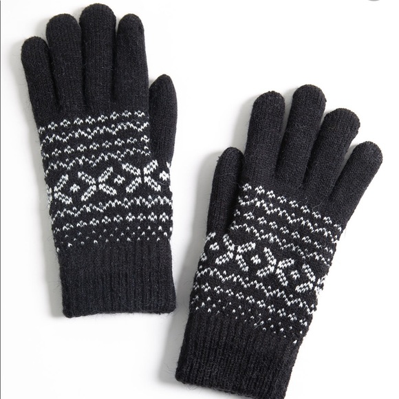 Classic Fair Isle Chenille Lined Gloves - Picture 2 of 3